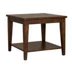 Table d'appoint carrée Liberty Furniture Lake House avec lampe, Chêne rustique marron
