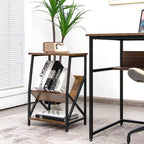 Table d'appoint industrielle à 3 niveaux avec étagère de rangement Table de chevet