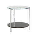 Table d'appoint Roti Chrome avec plateau en verre par iNSPIRE Q Modern