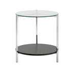 Table d'appoint Roti Chrome avec plateau en verre par iNSPIRE Q Modern