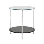 Table d'appoint Roti Chrome avec plateau en verre par iNSPIRE Q Modern