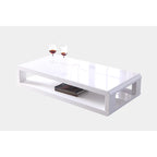 Table basse Artiva CASA 48 moderne laquée blanche brillante
