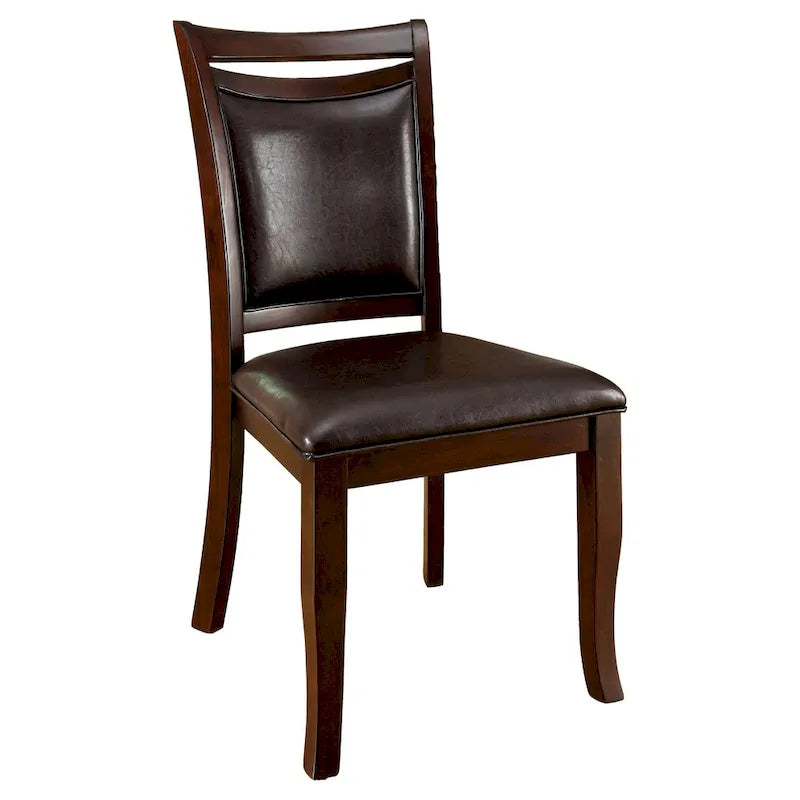 Chaises de salle à manger Zita en cuir, style classique moderne (lot de 2)