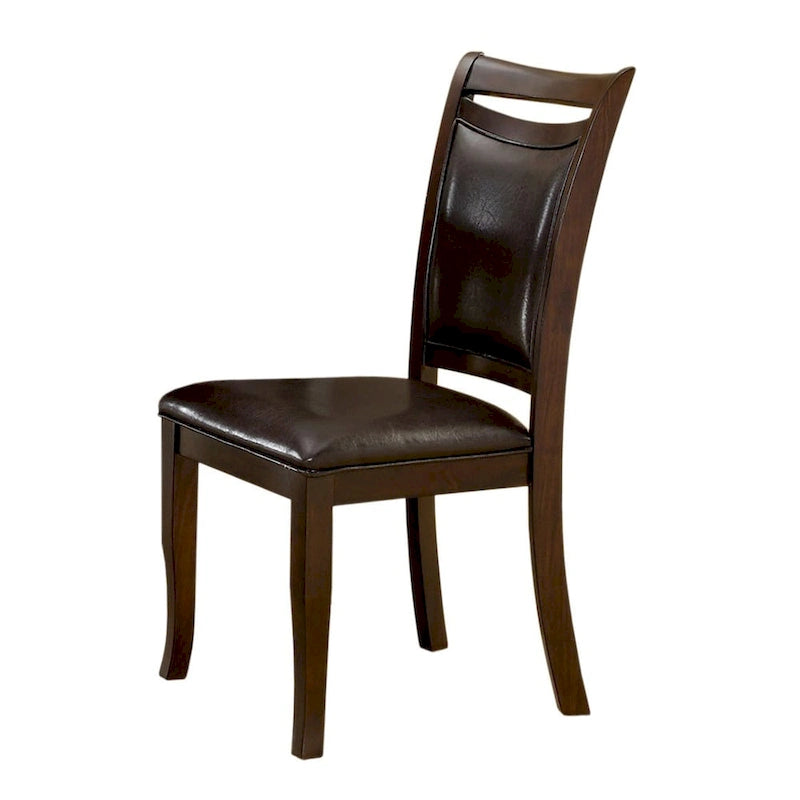 Chaises de salle à manger Zita en cuir, style classique moderne (lot de 2)