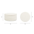 Pouf de rangement et table basse rembourré rond Fuji 36 Boucle Sherpa