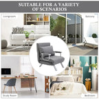 Canapé futon HOMCOM compact avec surface de couchage confortable pour les invités, dossier inclinable et design élégant
