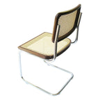 Chaise de salle à manger Cesca en cannage avec structure en chrome et noyer, par Breuer Chair Company