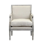 Chaise de salle à manger en bois blanc cassé Burnham Home Designs, collection Prentice