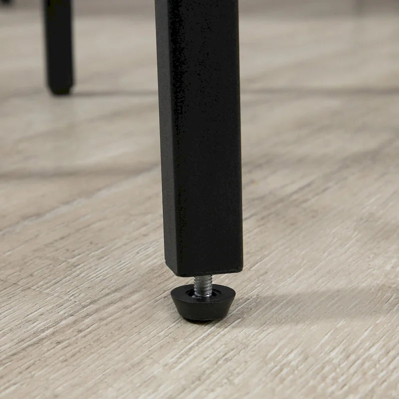 Ensemble de table de bar et 4 tabourets HOMCOM Industriels 5 pièces, Table à manger peu encombrante pour pub et cuisine, Noir et marron
