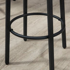 Ensemble de table de bar et 4 tabourets HOMCOM Industriels 5 pièces, Table à manger peu encombrante pour pub et cuisine, Noir et marron