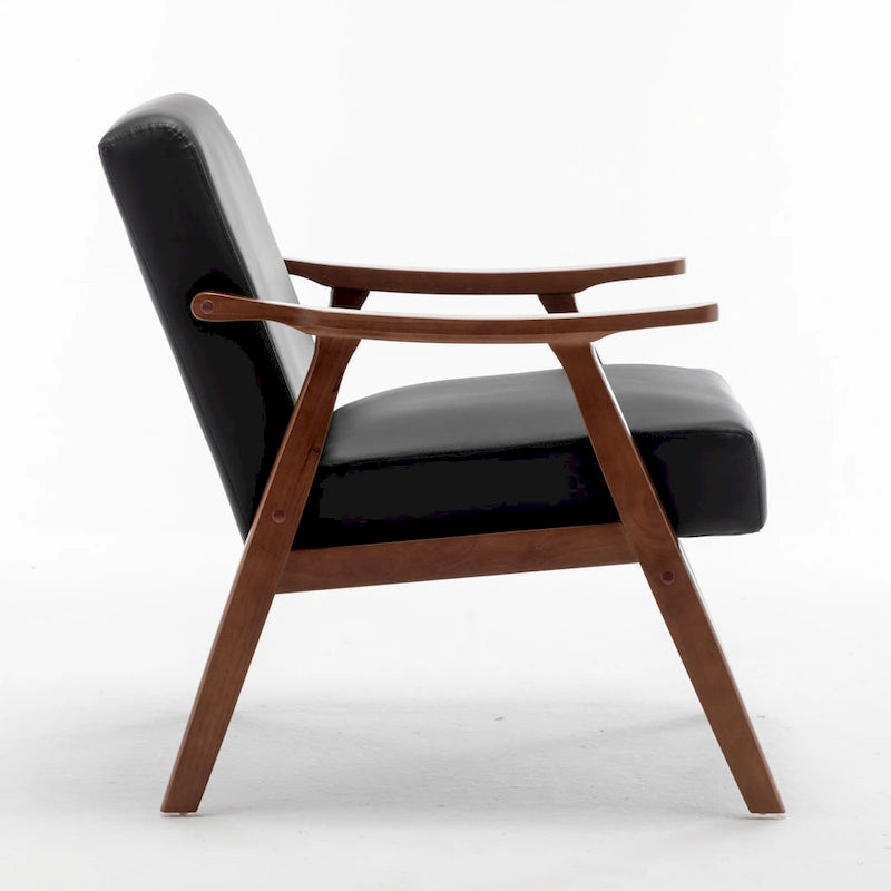 Fauteuil d'appoint large en similicuir Cedrice 26.37