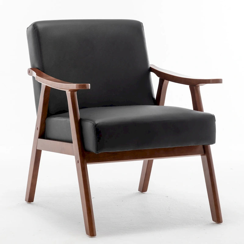 Fauteuil d'appoint large en similicuir Cedrice 26.37
