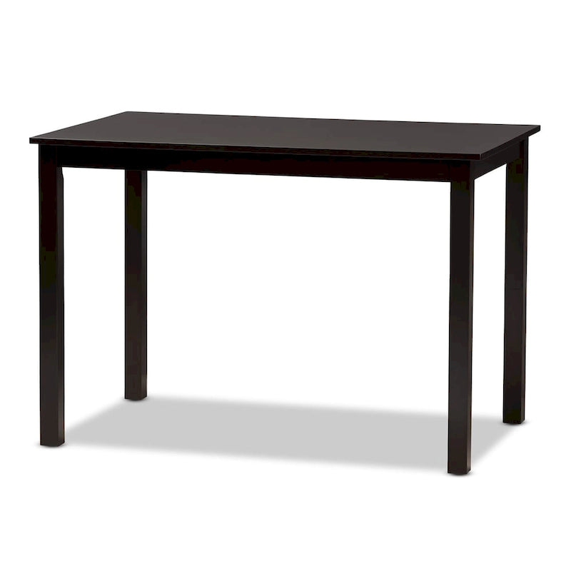 Ensemble de salle à manger 5 pièces en similicuir beige contemporain Baxton Studio