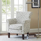 Fauteuil club capitonné Madison Park Miri à motif ajouré et dossier fixe