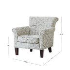 Fauteuil club capitonné Madison Park Miri à motif ajouré et dossier fixe