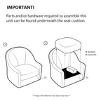 Fauteuil club capitonné Madison Park Miri à motif ajouré et dossier fixe