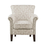Fauteuil club capitonné Madison Park Miri à motif ajouré et dossier fixe