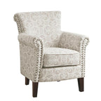 Fauteuil club capitonné Madison Park Miri à motif ajouré et dossier fixe