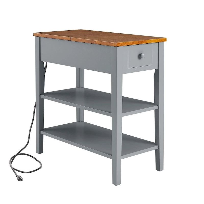 Table d'appoint avec station de recharge, Table d'appoint avec rangement