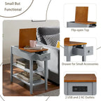 Table d'appoint avec station de recharge, Table d'appoint avec rangement