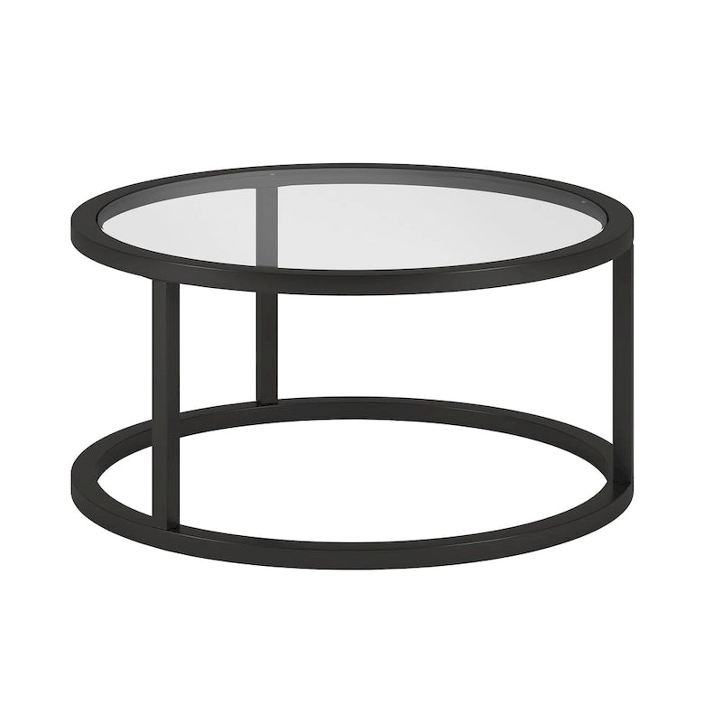 Table Basse Ronde en Métal Stossel Silver Orchid
