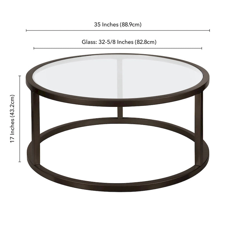 Table Basse Ronde en Métal Stossel Silver Orchid