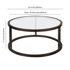 Table Basse Ronde en Métal Stossel Silver Orchid