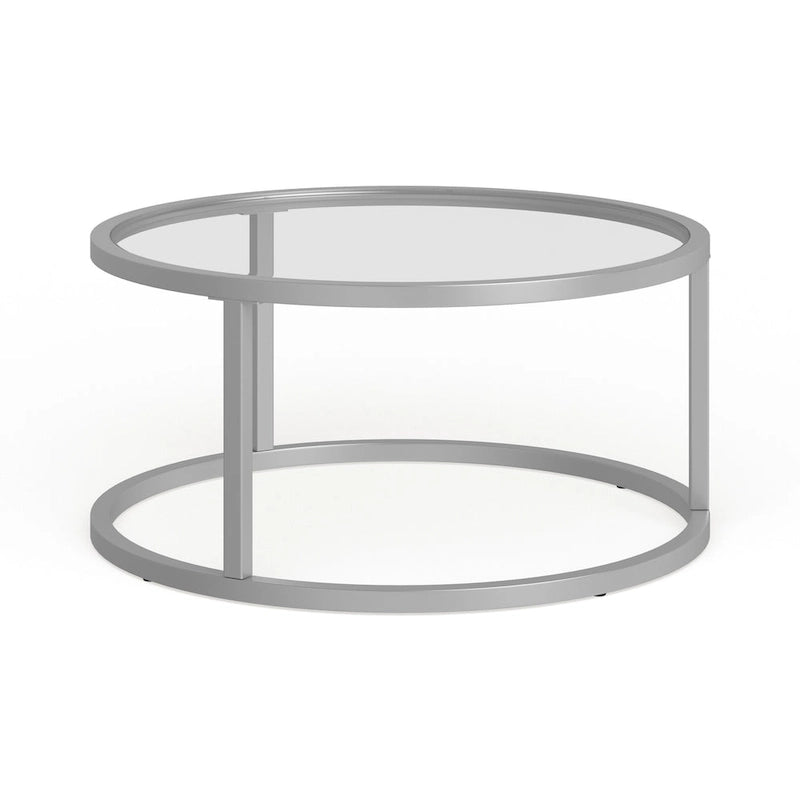 Table Basse Ronde en Métal Stossel Silver Orchid