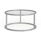 Table Basse Ronde en Métal Stossel Silver Orchid