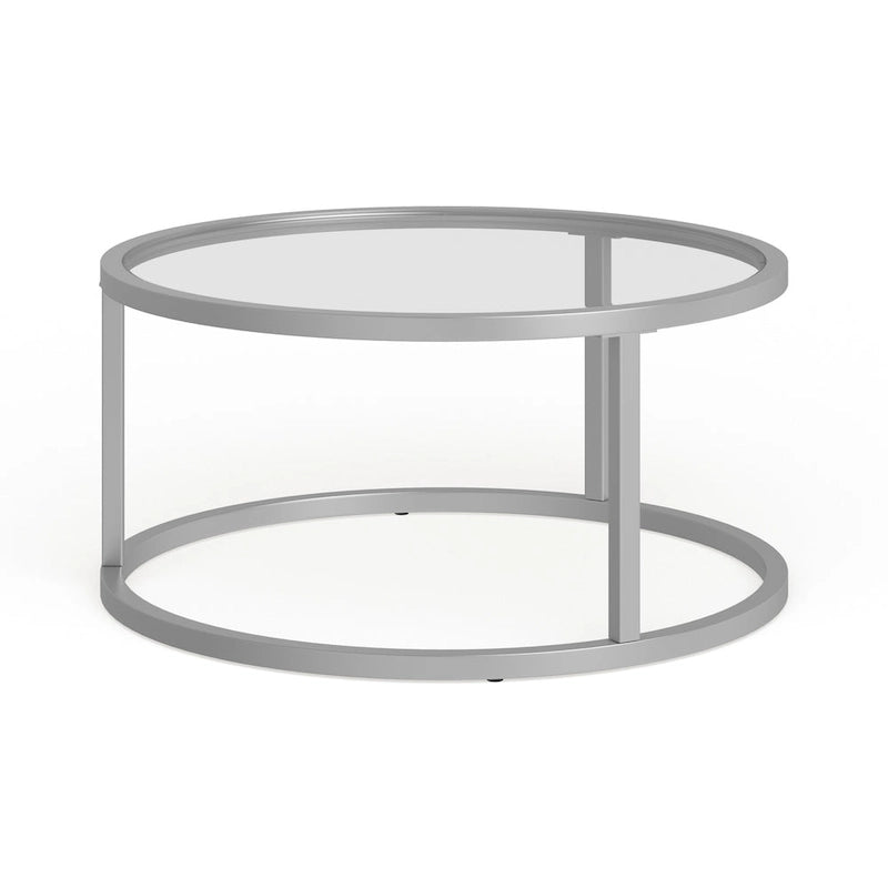 Table Basse Ronde en Métal Stossel Silver Orchid