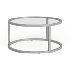 Table Basse Ronde en Métal Stossel Silver Orchid