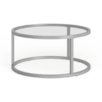 Table Basse Ronde en Métal Stossel Silver Orchid