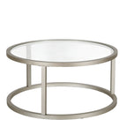 Table Basse Ronde en Métal Stossel Silver Orchid