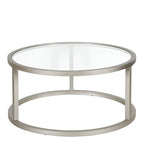 Table Basse Ronde en Métal Stossel Silver Orchid