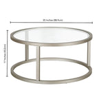 Table Basse Ronde en Métal Stossel Silver Orchid