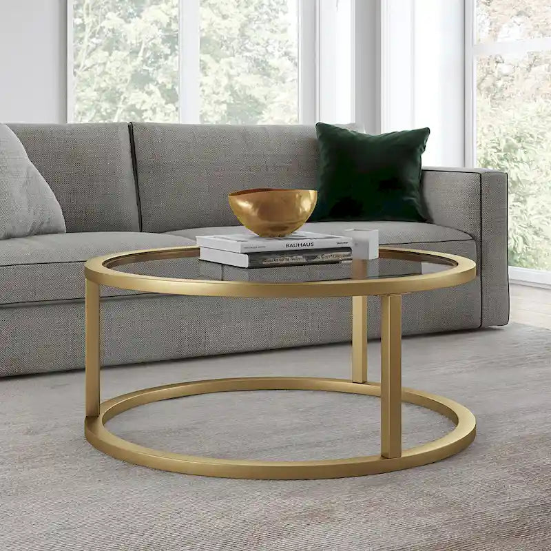 Table Basse Ronde en Métal Stossel Silver Orchid