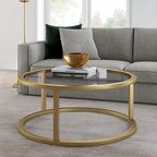 Table Basse Ronde en Métal Stossel Silver Orchid