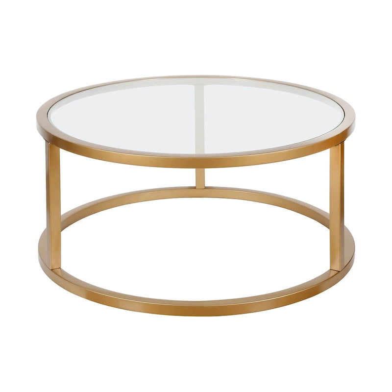 Table Basse Ronde en Métal Stossel Silver Orchid