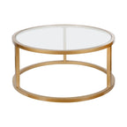 Table Basse Ronde en Métal Stossel Silver Orchid