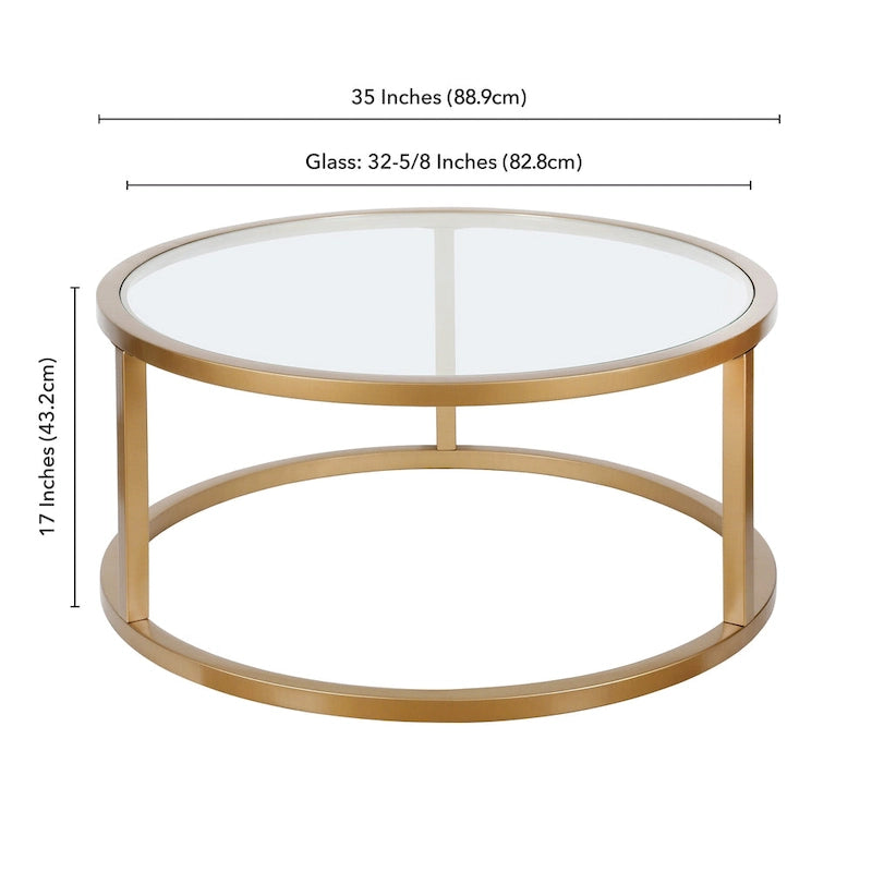 Table Basse Ronde en Métal Stossel Silver Orchid
