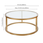 Table Basse Ronde en Métal Stossel Silver Orchid