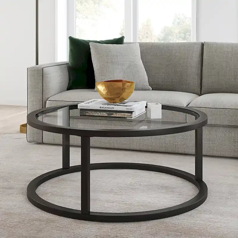 Table Basse Ronde en Métal Stossel Silver Orchid