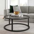 Table Basse Ronde en Métal Stossel Silver Orchid