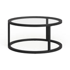 Table Basse Ronde en Métal Stossel Silver Orchid