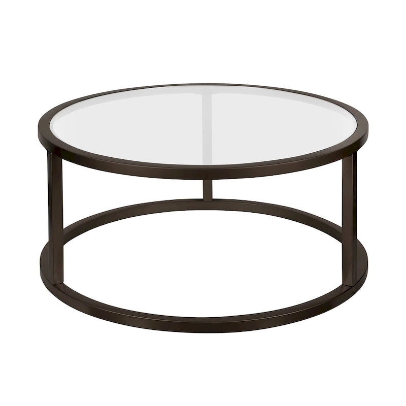 Table Basse Ronde en Métal Stossel Silver Orchid