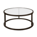 Table Basse Ronde en Métal Stossel Silver Orchid
