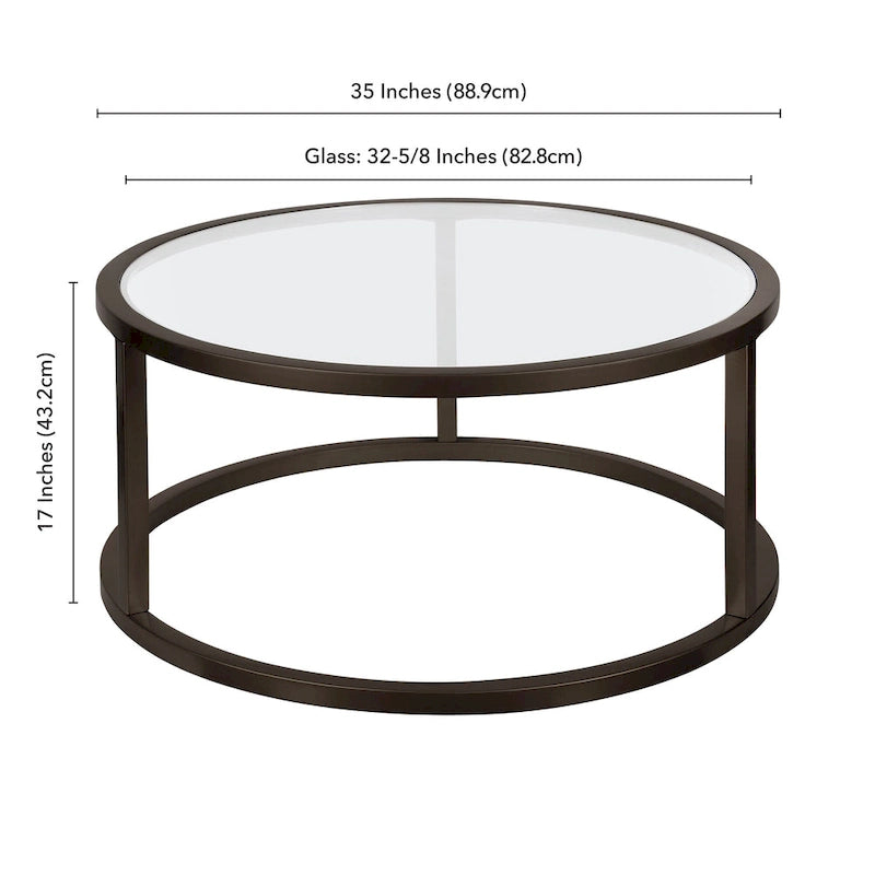 Table Basse Ronde en Métal Stossel Silver Orchid