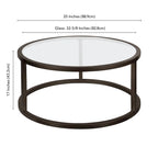 Table Basse Ronde en Métal Stossel Silver Orchid