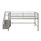 Lit mezzanine double Jayden Junior d'Avenue Greene avec escalier de rangement