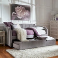 Chareau Glam Grey Velvet Daybed by 